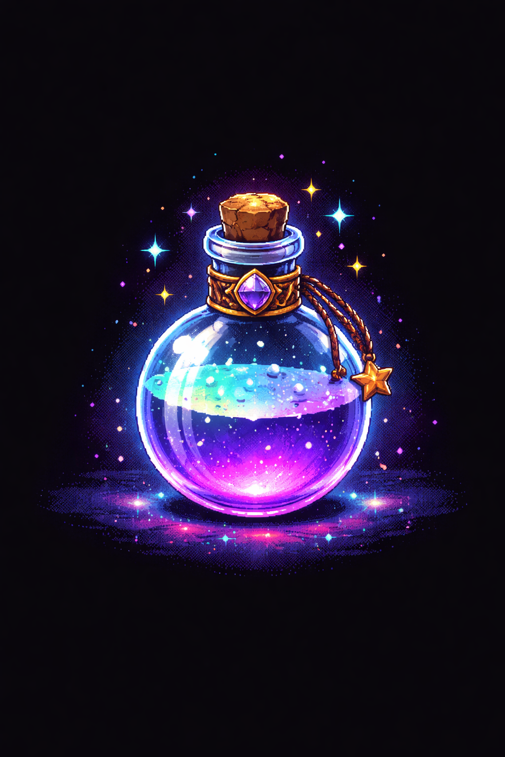 Fantasy Magic Potion Pixel Art