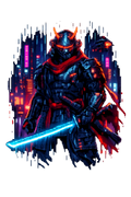 Cyberpunk Samurai Pixel Art